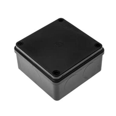 Dėžutė paskirstymo S-BOX 116C UV (100x100x50) juoda IP65