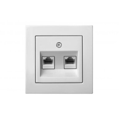 Kompiuterio lizdas 2v. EPSILON RJ45 6k. be rėmelio Kompiuterio lizdas 2v. EPSILON RJ45 6k. be rėmelio