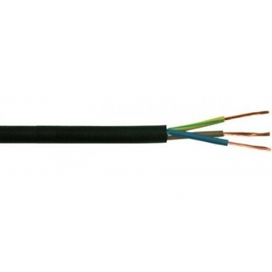 Lankstus instaliacinis juodas kabelis H03/5VV-F ((A)03/5VV-F, OM/WY, BVV-LL/F)