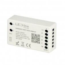 LED juostos valdiklis-dimeris 12-24V 15A, RGB+CCT, Wi-Fi TUYA VARIANTE +RF
