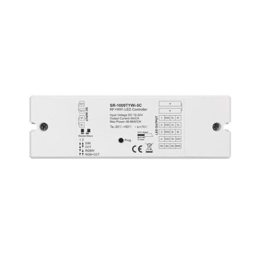 LED juostos valdymo imtuvas 12-24V 5x4A, DIM / RGBW / CCT, TUYA Wi-Fi, + Perfect RF LED juostos valdymo imtuvas 12-24V 5x4A, DIM / RGBW / CCT, TUYA Wi-Fi, + Perfect RF