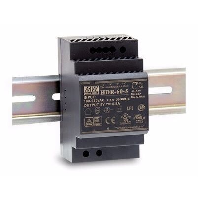 Maitinimo šaltinis LED HDR 230V/24DC tvirtinamas ant DIN bėgelio 3 Maitinimo šaltinis LED HDR 230V/24DC tvirtinamas ant DIN bėgelio 3